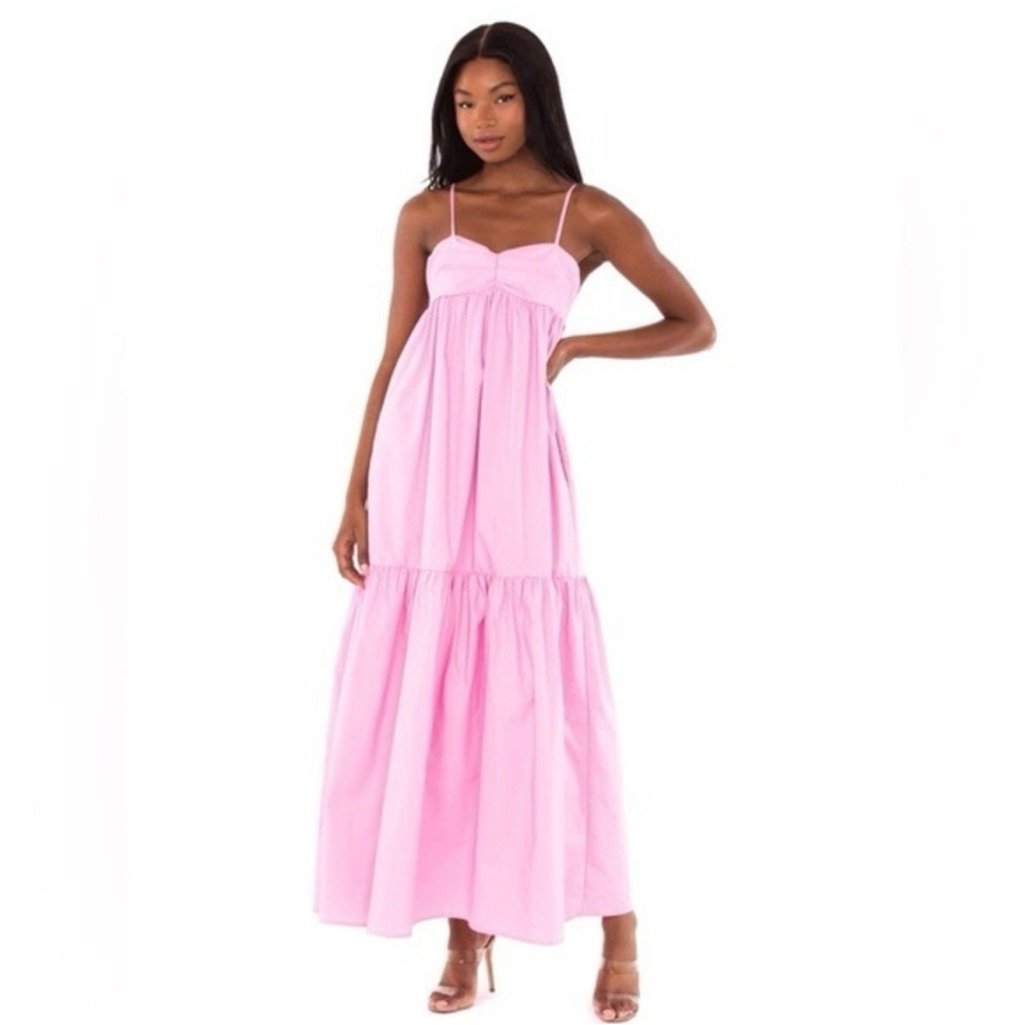 Amanda Uprichard Light Pink Maxi Dress